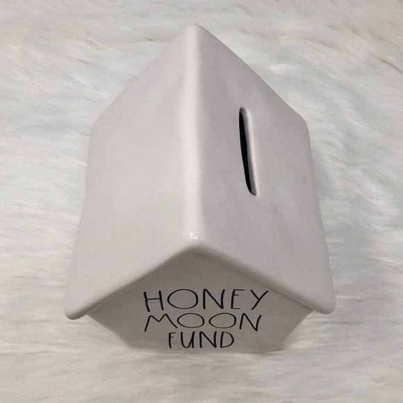 Rae Dunn HONEYMOON FUND Ceramic Money Bank - Picture 6 of 8